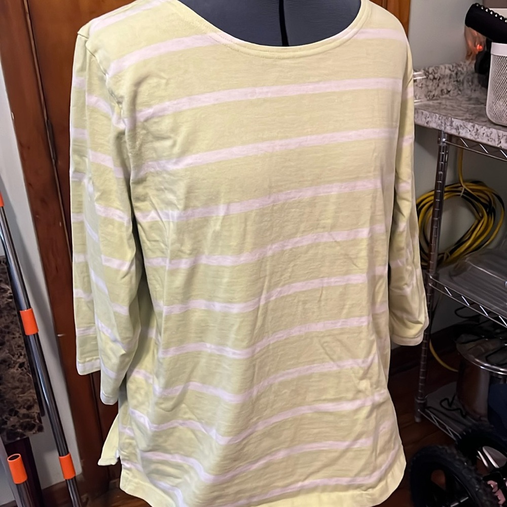 LL Bean three-quarter length sleeve cotton top
